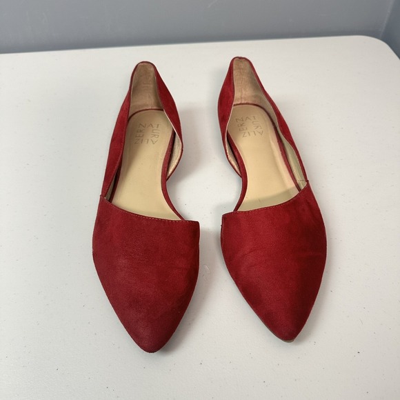 Naturalizer Red Suede Flats - Picture 1 of 8